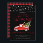 Rode Truck & Buffalo Plaid Kerstfeest Kaart<br><div class="desc">Een schattige rode pick-up truck vol met een vers gesneden kerstboom, cadeaus en snoepstokken is te zien op deze Merry Little Christmas Kaart. Twinkle string lichten hand overhead. De achterkant van de kaart is rood en zwart trendy buffel geplakt. Zo verdomd schattig! Zou dit niet de perfecte manier zijn om...</div>