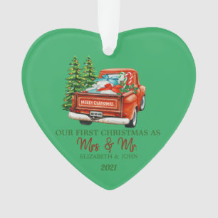 Rode Truck Dennenbomen Presenteert Onze Eerste Ker Ornament