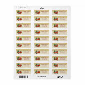 Rode Truck Dennengehakt Kerst ,Glitterig Etiket (Full Sheet)