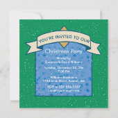 Rode  Truck Dog Familie Kerstfeest Kaart (Achterkant)