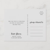 Rode Truck en Kerstboom Foto Feestdagenkaart (Achterkant)