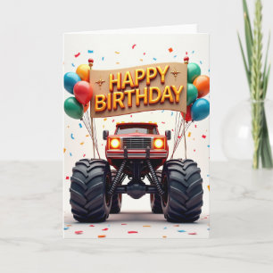 Rode Truck Feestkaart Kaart