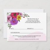 Rode  Truck & Flowers Cadeaubon Kaart (Achterkant)