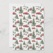  Rode Truck Kerst Flat Vakantie Kaart (Achterkant)