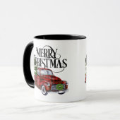 Rode Truck Kerstmug Mok (Voorkant links)