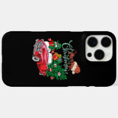 Rode Truck Pick-up Kerstboom Prettig Kerstfeest Sn Case-Mate iPhone Case (Achterkant (horizontaal))