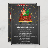 Rode Truck Prettig Kerst Brunch Diner Sinterklaas Kaart (Voorkant / Achterkant)