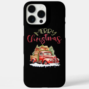 Rode Truck Prettige Kerstboom Kerstman Schattig Vi iPhone 16 Pro Max Hoesje