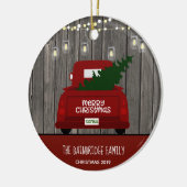  RODE TRUCK TREE & MASON JAR STRING LIGHTS KERAMISCH ORNAMENT (Links)