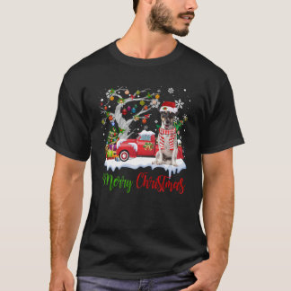 Rode Truck Vrolijk Kerstboom Jack Russell Terriër T-shirt