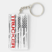 Rode Trucker Vlag Sleutelhanger (achterkant)