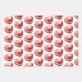 Rode trui Bloemen Hart Macarons Verjaardag Inpakpapier Vel (Voorkant 3)