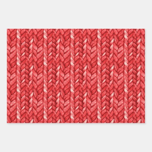 Rode trui Bloemen Hart Macarons Verjaardag Inpakpapier Vel (Voorkant)