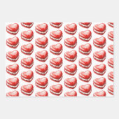 Rode trui bloemhart macarons verjaardag inpakpapier vel (Voorkant 3)