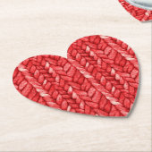 Rode trui bruidsfeest kartonnen onderzetters (Gekanteld)