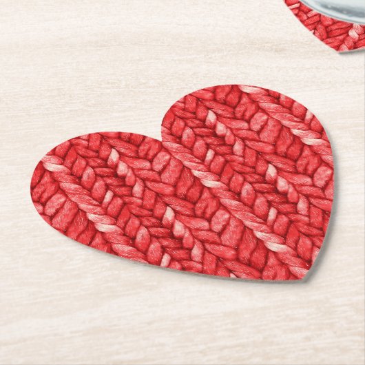 Rode trui bruidsfeest kartonnen onderzetters (Gekanteld)