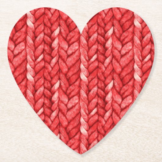 Rode trui bruidsfeest kartonnen onderzetters (Voorkant)