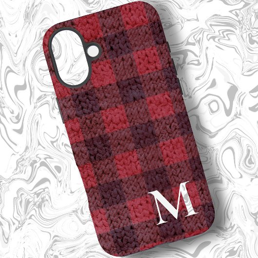 Rode trui buffelruit ruit iPhone hoesje