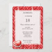 Rode trui Hart Macaroon Cookie Verjaardag Kaart (Voorkant)