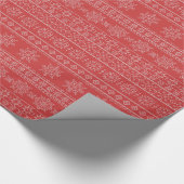 Rode trui met kerst cadeaupapier (Hoek)