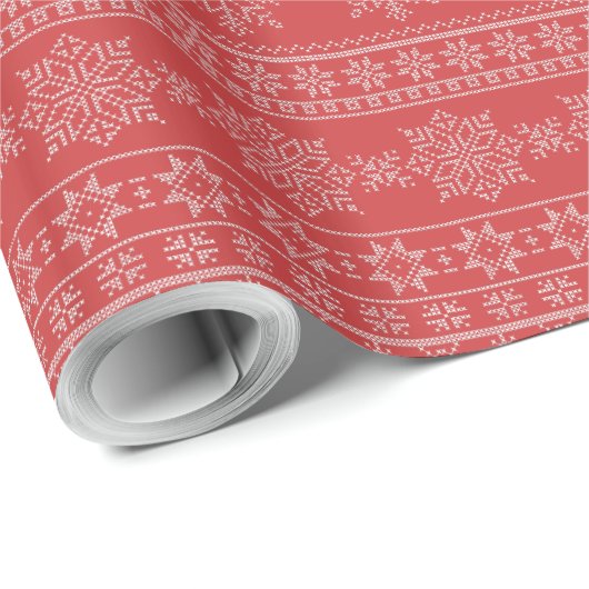 Rode trui met kerst cadeaupapier (Rol Hoek)