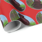 Rode Tuimelduivencirkel Cadeaupapier (Rol Hoek)