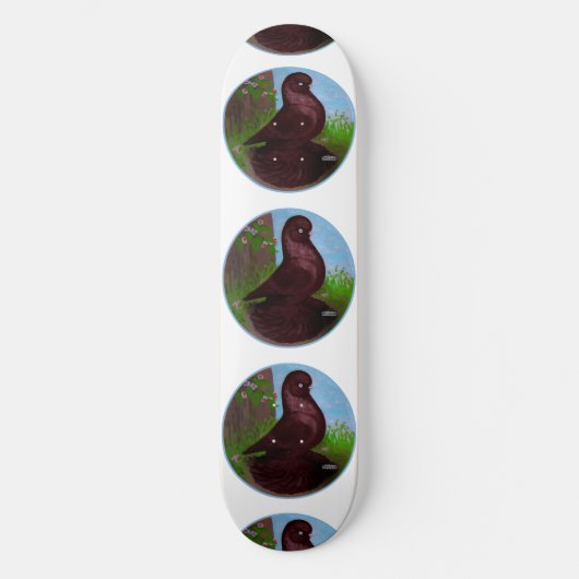 Rode Tuimelduivencirkel Persoonlijk Skateboard (Voorkant)