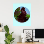 Rode Tuimelduivencirkel Poster (Thuiskantoor)