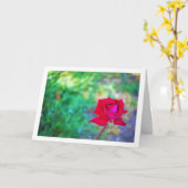 Rode Tuin Roos Portret Kaart (Gele Bloem)