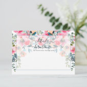 Rode Tuin Rozen Waterverf Bloemen Details Kaart (Staand voorkant)