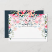 Rode Tuin Rozen Waterverf Bloemen Details Kaart (Voorkant / Achterkant)