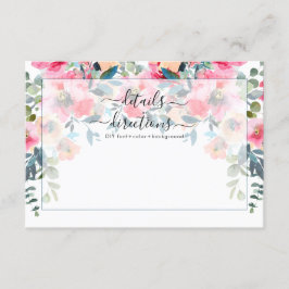 Rode Tuin Rozen Waterverf Bloemen Details Kaart