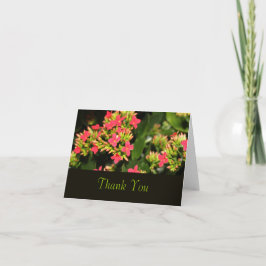 Rode tuinbloemen, bedankje bedankkaart