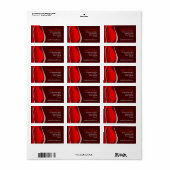 Rode Tulp Adreslabel Etiket (Full Sheet)