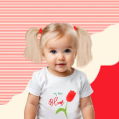 Rode tulp baby T-shirt