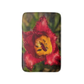 Rode tulp badmat (Voorkant Verticaal)