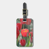 Rode Tulp Bagage Label Persoonlijk (Voorkant verticaal)