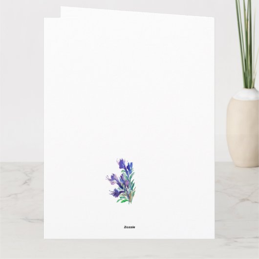 Rode tulp bedankkaart (Achterkant)