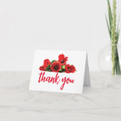 Rode Tulp Bloem Appreciatie Design Bedankkaart (Voorkant)
