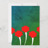 Rode Tulp Bloem Baby Meisje Baby Shower Kaart (Achterkant)