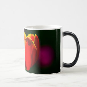 Rode tulp bloem magische mok