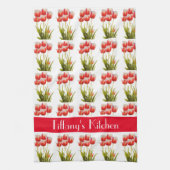 Rode Tulp  Bloem Persoonlijke Bloemen  Theedoek (Verticaal)