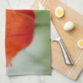 Rode Tulp Bloemblaadjes Foto Met Aangepaste Naam Theedoek (Quarter Fold)