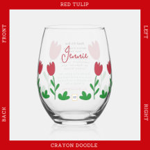 Rode Tulp Bloemen Crayon Doodles met Iftar Dua
