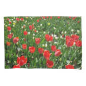 Rode Tulp Bloemenveld Natuurfotografie Kussensloop (Voorkant)