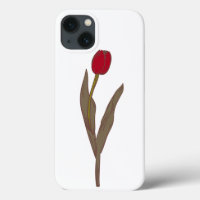 Rode tulp – bloemillustratie