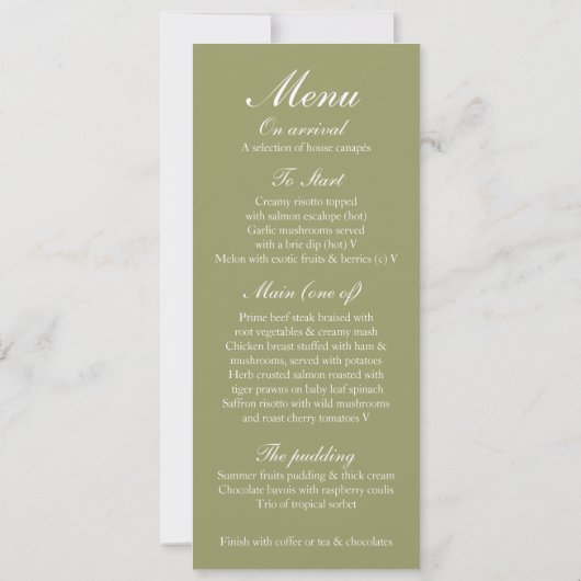 Rode tulp bruiloftsreceptie dinermenu kaart (Achterkant)