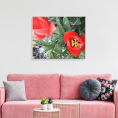 Rode tulp canvas afdruk (Insitu (Woonkamer))