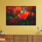 Rode tulp canvas afdruk (Insitu (Woonkamer))