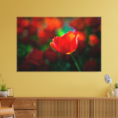 Rode tulp canvas afdruk (Insitu (Woonkamer))